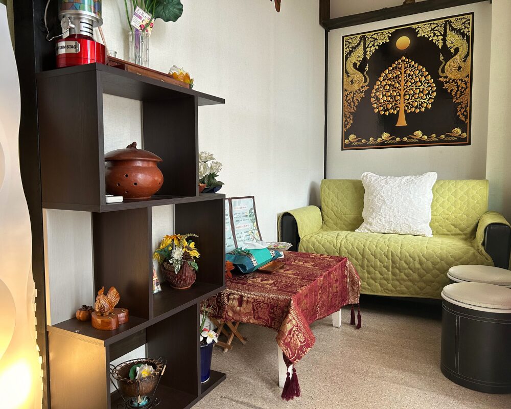 茨城県笠間市押辺・岩間のタイ古式マッサージ・ペッブリーの待合室