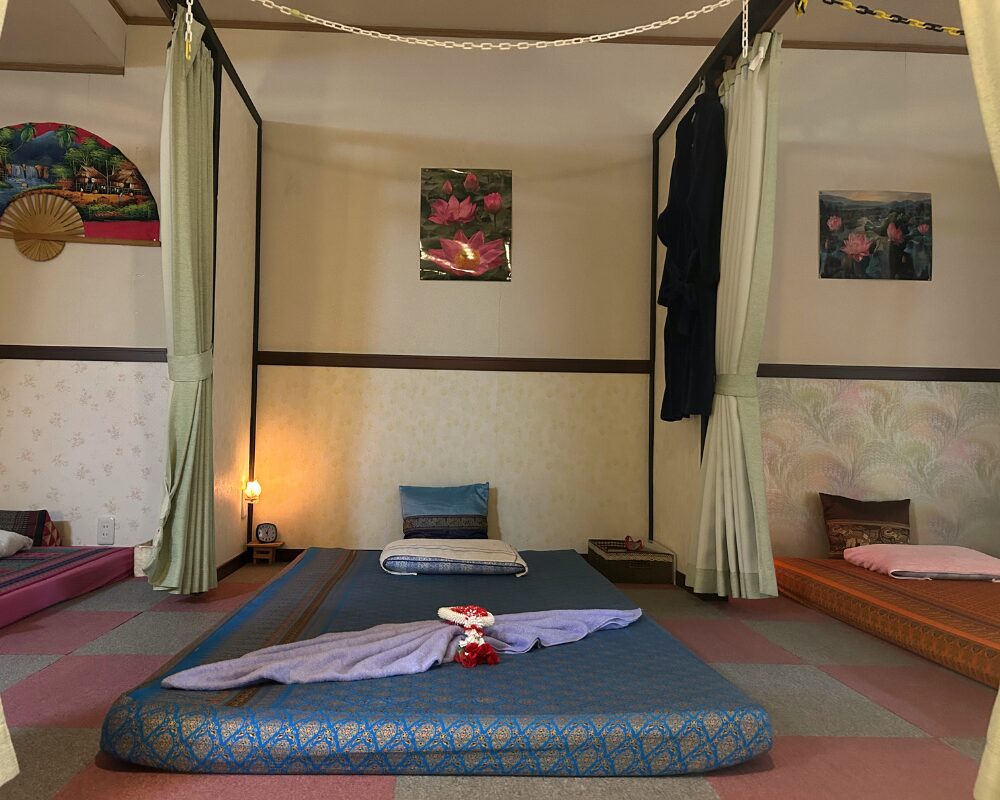 茨城県笠間市押辺・岩間のタイ古式マッサージ・ペッブリーの施術室